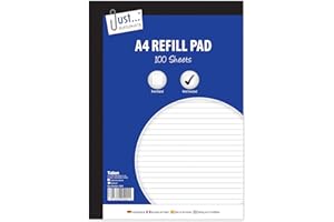 Just stationery 100 Sheet A4 Refill Pad, White