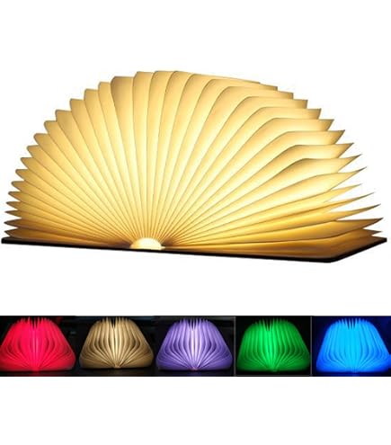 ParaCity Book LED Light 4 Colors Magic Book Night Light USB