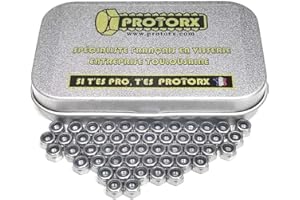 PROTORX Ecrou Indesserable Frein Nylstop M3 : Boite 50 Pcs Autobloquant Autofreiné Inox Bague Nylon de Blocage | Acier Inoxydable | Usage Interieur et Exterieur | Hexagonal (Diam. 3mm x 5,5mm) HI - Din985