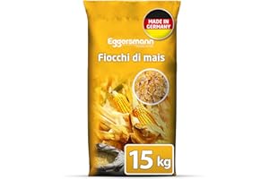 Eggersmann Fiocchi di Mais 15 kg – Mangime Unico per Cavalli e Pony – Ideale in Caso di Maggiore Potenza e Animali indeboliti – Fornisce energia e Supporta L'Aumento di Peso