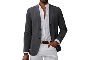GRACE KARIN Hombre Casual Sakko Deportivo 2 Botones Blazer Hombres Negocios Traje Chaqueta