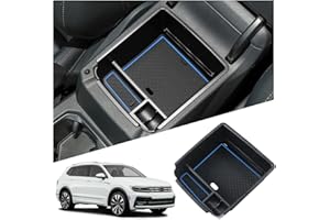 Ruiya Compatible with VW Tiguan 2 MK2 2017-2023 Centre Console Storage Box, Tiguan 2 Armrest Organiser Tray Centre Armrest Car Storage Box Centre Armrest Glove Box Tiguan 2 Accessories