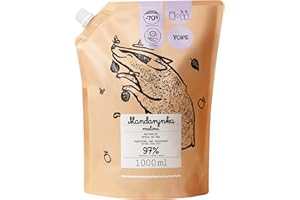YOPE RECARGA JABÓN DE MANOS | HIDRATANTE | ALOE, EXTRACTO DE MANDARINA Y FRAMBUESA | 98% INGREDIENTES DE ORIGEN NATURAL | VEGANO | AROMA MANDARINA FRAMBUESA| 1000ml