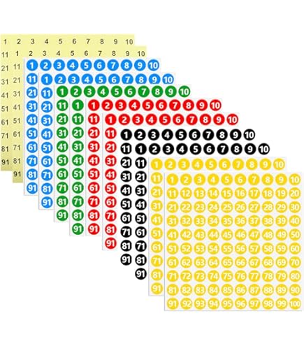 5 Set Numeri Adesivi 1-100 - Vinile Impermeabile 40x25mm Per Interni Ed Esterni - Foto 7