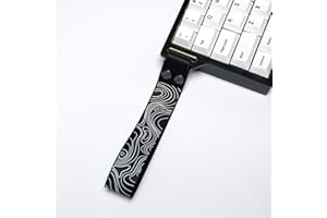 ‎SUMGSN Custom Keyboard Strap ATK 68 Mu68 Wooting 60he Straps mit selbstklebenden topographischen Muster Riemen für mehrere mechanische Tastaturen (schwarz)