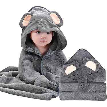 Accappatoio Neonato 0-3 Mesi Mababu A Anni I 75x75cm I EXTRA