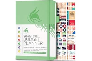 ‎CLEVER FOX Clever Fox Budget Planer - Ausgaben Tracker Botizbuch. Monatliches Budgetierungsjournal, Finanzplaner und Rechnungsbuch zur Kontrolle Ihres Geldes, A5 - Minzgrün (Englisch)