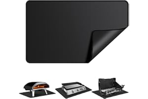 AABDTYYD Tappeto Barbecue da Esterno & Tappeto Ignifugo - Nero con Strato Triplo Composito e Rivestimento Silicone Liquido per Protezione Calore, Cucina e Giardino (60x40cm)