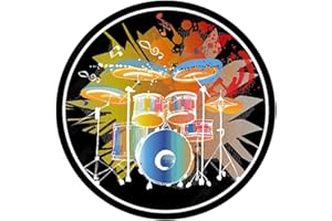 ZXHH Tappeto Rotondo Tappeto per Batteria Tappeto Insonorizzato Tappeto Drum Tappeto A Tamburo Drum Rugs Drum Carpet per Batteria Elettronica Grancassa Rullante E Altri Tappetini Antiscivolo