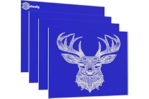 Creatorally Plaque Acrylique pour Gravure Laser, Plastique à Graver Bicouche 30x20 cm 1,3mm, Plaque Plexi Couleur 4 Feuilles Plaque a Graver pour Personnalisé Artisanale (Blanc sur Bleu)