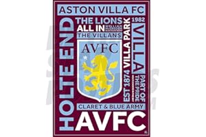 BE THE STAR POSTERS Aston Villa Football Club 2020/21 Villa Word A2 Football Poster/ Print/ Wall Art - Officially Licensed Product - Available in Sizes A3 & A2 (A2)