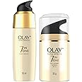 Olay Serum Total Effects 7 in 1, Anti-Ageing Smoothing Serum, 50 ml And Olay Day Cream Total Effects 7 in 1, Anti-Ageing SPF 15, 50g