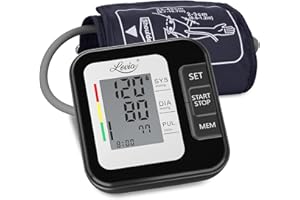 Tensiómetro de Brazo Digital - Tensiometro de Brazo Automatico LCD, Brazalete Grande de 22-42 cm, Detección de Frecuencia Car