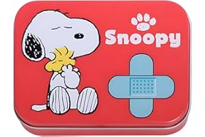 MEVSIM STORE Snoopy plaster dla dzieci, licencjonowany produkt, metalowe pudełko, 24 plastry, piękne wzornictwo, pudełko do przechowywania dla dzieci, nadaje się do plecaka, torebki