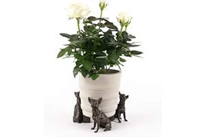 Potty Feet Chihuahua Figures Plant Pot Feet - Planter Support - Handmade Decorative Ornaments - 3pcs