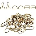 YapitHome 30 Pcs Metal D Ring Bag Making Hardware Suitable for DIY Craft Accessories Tote Purses Strap Dog Collars(Gold)