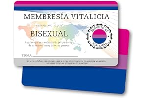 NumeroPhi Tarjeta de Identidad Bisexual | Gay Pride Card | Regalo Inclusivo para Comunidad Bisexual | Símbolo de Orgullo LGBTQ+ | Hecha de PVC