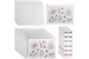 GLOBLELAND 32-Piece Stamp Organizer with Index Tabs, Include Dies & Clear Stamps, Ideal for Scrapbooking