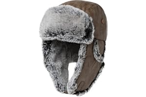 Comhats Męska wodoodporna czapka lotnicza, zimowa ciepła czapka futrzana czapka traperska czapka futrzana czapka zimowa