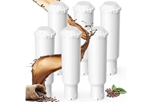 CAEHOMLY 6 sztuk zapasowych filtrów do wody, kompatybilne z Krups F088 F08801, 3-stopniowy filtr do wody pasujący do ekspresu do kawy Nivona, Melitta Pro Aqua