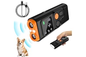 Tohoyard Antibell für Hunde, Zwei Modi Antibell-Gerät für Hunde mit LED-Anzeige & Taschenlampe, Handgehaltenes Antibell-Gerät Für Hunde, Wiederaufladbares Antibell-Gerät für Draußen Drinnen
