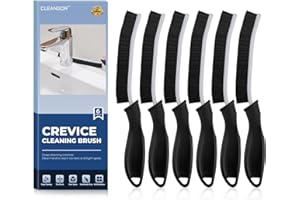 ‎CLEANGOR Cleangor Cleaning Brush Set, Fugenbürste für Enge Stellen, Heizkörper Reinigungsbürste, Hartborsten Ecken Reinigungsbürste für Dusche, Fenster, Bad, Küche, Toilette, Waschbecken (6, Schwarz)