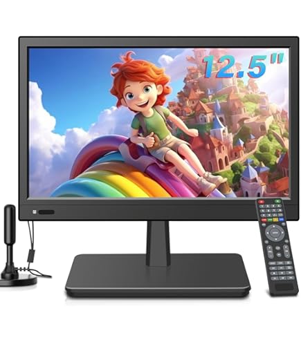 TV 22 inch IPS HD 1080P Screen,Small tv with Freeview Receiver,12