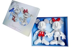 Simba Disney 100 Jahre, Mickey und Minnie Mouse, Amazon Exclusiv Set 3, limitiert, 33cm Plüschfiguren, Sammlerstück, Sonderedition, Geschenkkarton, Micky Maus, AB den ersten Lebensmonaten