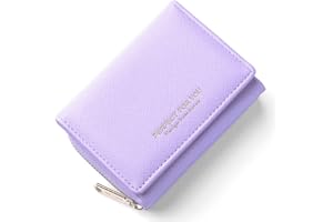 ANYWN Portmonetka damska, mały, mały portfel damski, mały portfel damski, duża pojemność, elegancki i słodki portfel damski z dużą przegródką na monety, liliowy, Minimalistyczny