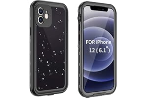 BDIG Custodia Impermeabile iPhone 12, IP68 Certificato Waterproof Cover Slim Antiurto Antineve Antipolvere AntiGraffio Subacquea Caso Full Protezione Impermeabile Custodia per iPhone 12