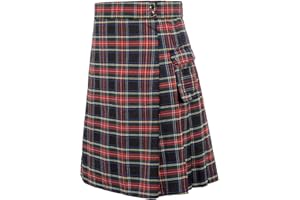 Schottischer Kilt Herren Lang Goth Schottischer Karo Kilt Faltenrock Kariertem Patchwork Rock Kariert Minirock Streetwear Fashion Vacation Schottenrock Skater Mit Einer Hohen Taille Fit