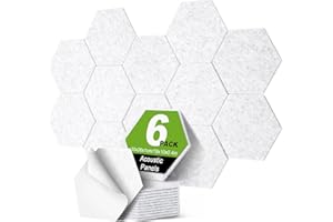 Insonorizacion Acustica Pared Autoadhesivo, Deecam 30X26X1 CM Aislante Acustico de Alta Densidad, Ignífugo/Aislamiento Acústico/Decoración para Decoración de Puertas/Paredes y Tratamiento Acústico