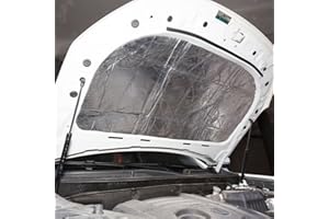 QPKING Autool 100 x 120 cm - Isolation acoustique et thermique - Pour capot de voiture - Tapis d'amortissement de la chaleur du moteur