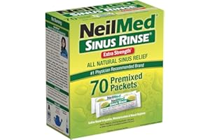 NeilMed's Sinus Rinse Extra Strength Pre-Mixed Hypertonic Packets, 70 Count (Pack of 1)