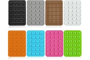 Uirheurd 8 Piezas Ventosa de Silicona para Teléfono Rectangular Ventosa para Teléfono Silicona Adecuadas para La Grabación Diaria de Vídeos con Teléfonos Móviles Automóviles Oficinas Superficie Lisa