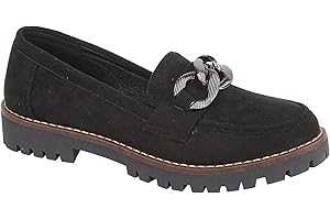 Shoes by Emma Ladies Loafer with Chunky Chain Trim Sizes 4-8