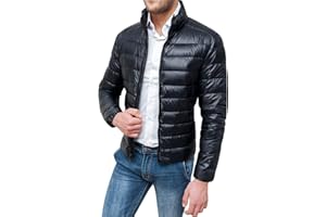 Evoga Piumino giubbotto Uomo 100 Grammi Autunno Inverno Casual Impermeabile bomber Antivento