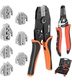 Knipex Quetschkabelschuhe 97 99 218 – 100 Stück, Unisoliert, 4–6 Mm², AWG 12–10, Kupfer Reinverzinnt, Schraube 6 Mm, Ø 6 Mm Stecker
