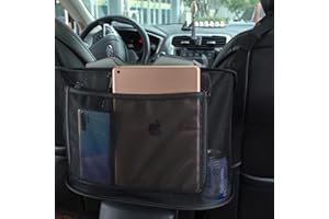 QIUPFGUT Borsa Portaoggetti da Appendere al Sedile Anteriore, Portaoggetti per Seggiolino Tasca, Rete Protettiva Organizzatori Porta, Rete Di Sicurezza per Sedili Posteriori, Tasca Telo Protettivo Mesh Net