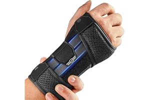 FREETOO Handgelenkstütze mit 3 Metallschiene zur Karpaltunnelsyndrom, Komfort Handgelenk Bandagen mit Weiche Polster für Frauen Männer, Handgelenkschiene für Tendinitis,Arthritis,Verstauchungserholung