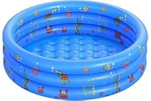 SHENGRUILI Piscina Gonfiabile Bambini,100 x 35 cm Giardino Piscina Baby,Piscinette Giocattoli Estivi,Piscina Bambini,All'Aperto Piscina,Piscina Anulare per Bambini,Piscina Estiva Per Baby Bambini Neonato