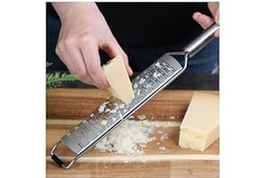 Grattugia universale da cucina Robin Goods® - grattugia per noce moscata e verdure crude in acciaio inossidabile - zester di alta qualità - aiuto in cucina (1 pezzo - grattugia piatta - grossa)