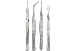 Crafter's Companion CC-TOOL-TWEEZ4 Präzisionspinzetten Greifer Für Papier und Karton Crafting-Projekte Satz Von 4, White, Einheitsgröße