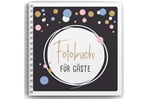 Fotospiel Party Fotobuch by snaPmee - Fotoalbum mit Platzhaltern für 50 Fotoaufgaben - Hardcover mit weißer Spiralbindung - Größe 21x21cm, 300 g/m² Papier (extra dick)