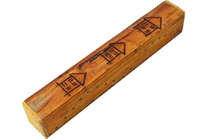 A-Star Hecho a Mano Auténtico Palo de Lluvia de Madera Bloque de Madera - 25cm - Instrumento de Efecto de Sonido