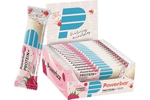 Powerbar Protein Plus Fibre Raspberry Yoghurt 16x35g - Riche en Protéines et en Fibres
