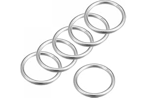 sourcing map Anello rotondo in acciaio inox 316 saldato, diametro interno 30 mm, spessore 4 mm, 6 pezzi