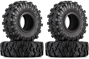 INJORA 1.0 RC Pneumatici Crawler Terreno Fangoso Pneumatici per TRX4M SCX24 AX24 Bronco Gladiator C10 JLU FCX24 FCX18 B17 Axial 1/24 1/18 TRX4M Crawler Auto