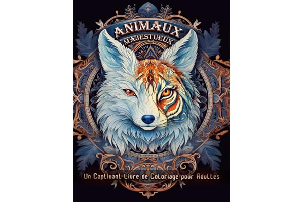 Mandalas Animaux Majestueux: Libérez Votre Créativité avec des Dessins d'Animaux Apaisants - Votre Livre de Coloriage pour Adultes, Source de Relaxation et d'Évasion