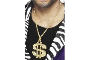 Smiffy's Dollar Sign Medallion On Chain - Gold (US)